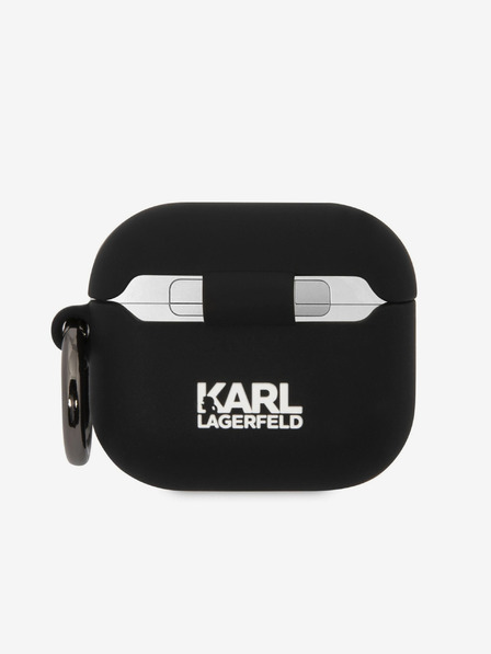 Karl Lagerfeld 3D лого NFT Karl and Choupette Силиконов калъф за AirPods 3 Черен Karl Lagerfeld