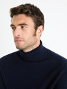 Celio Тъмносин мъжки кашмирен пуловер с ролка Celio Jehigh