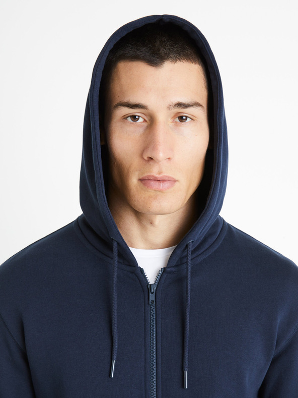 Celio Тъмно син мъжки основен суитшърт Celio Fethree