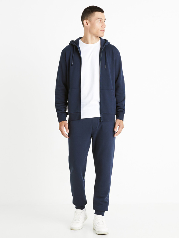 Celio Тъмно син мъжки основен суитшърт Celio Fethree