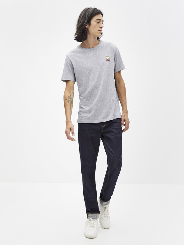 Celio Светлосива тениска Celio Lsebar