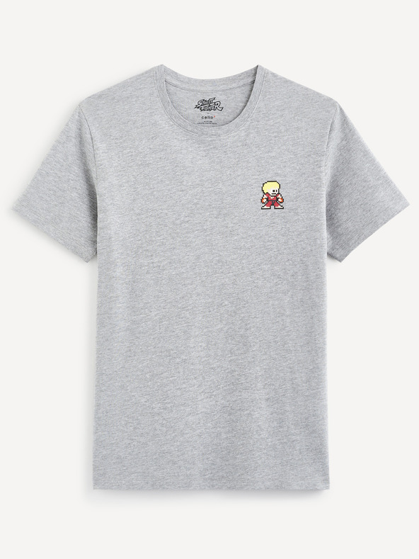 Celio Светлосива тениска Celio Lsebar