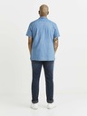 Celio Синя мъжка риза от деним с джобове Celio