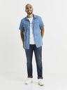 Celio Синя мъжка риза от деним с джобове Celio