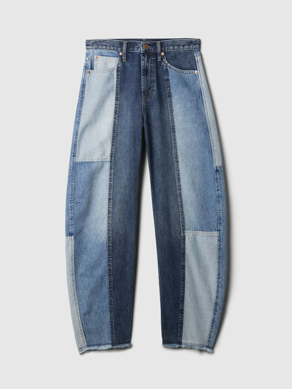 GAP Дънки с висок ръст с кръпки GAP