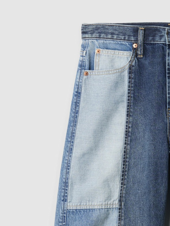 GAP Дънки с висок ръст с кръпки GAP
