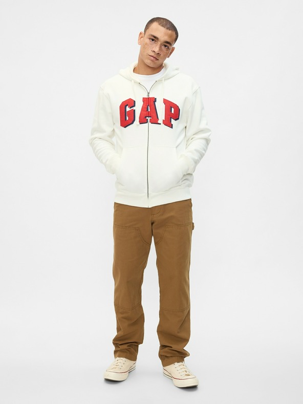 GAP Суитшърт с цип и лого на Gap