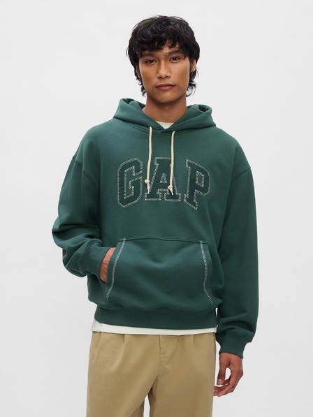 GAP Овърсайз суитчър с лого с шевици GAP