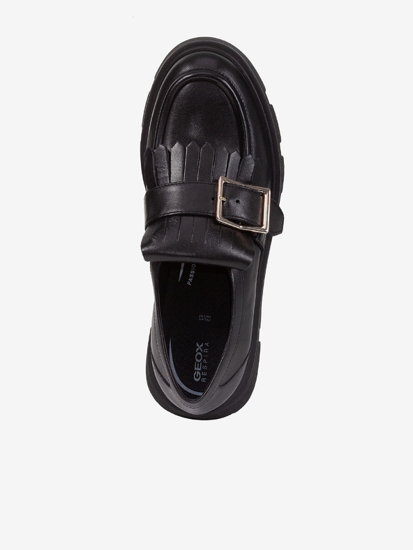 Geox Black Women's Leather Loafers Geox Vilde