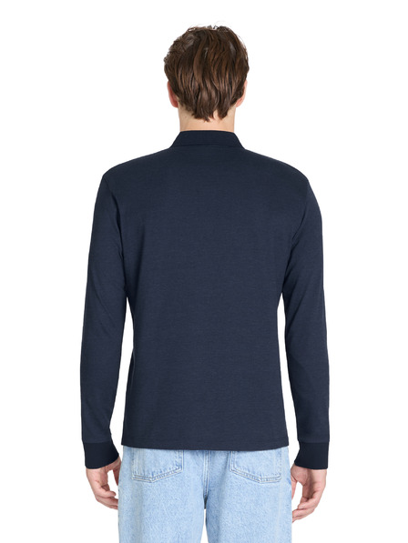 Celio Тъмно синя мъжка поло риза с дълъг ръкав Celio Jiwomini