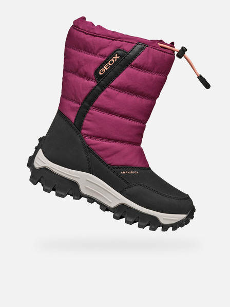 Geox Червени момичешки зимни обувки Geox Himalaya B Ab