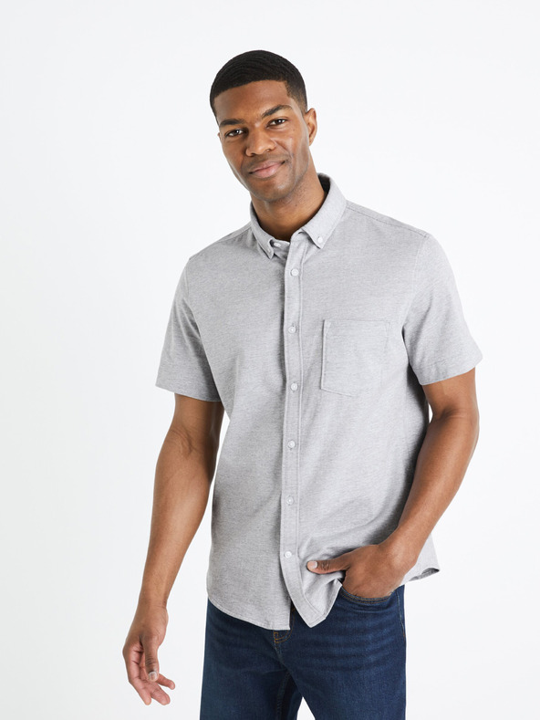 Celio Светлосива мъжка риза Celio Barik