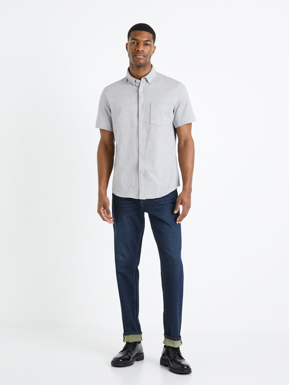 Celio Светлосива мъжка риза Celio Barik