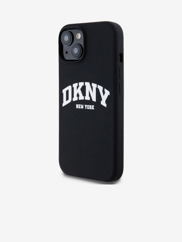DKNY Течен силиконов капак с лого на арката MagSafe за iPhone 14 Black DKNY