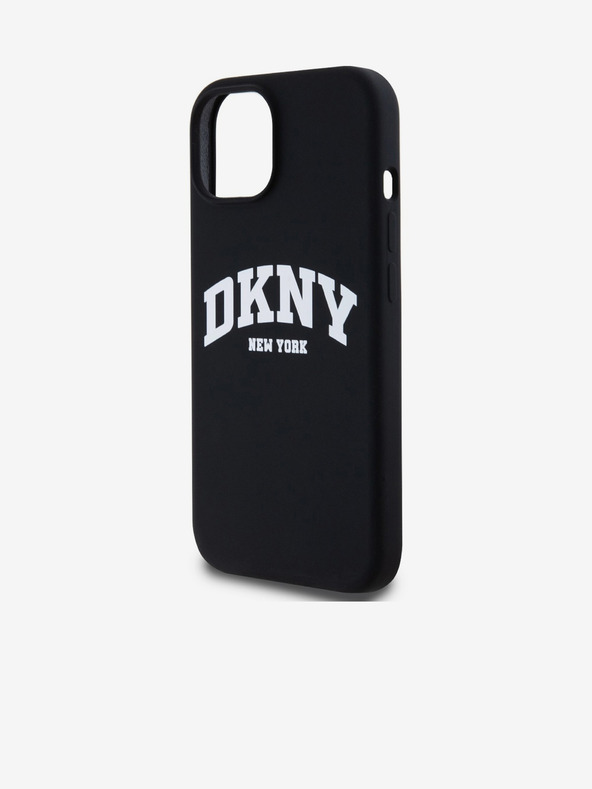 DKNY Течен силиконов капак с лого на арката MagSafe за iPhone 14 Black DKNY