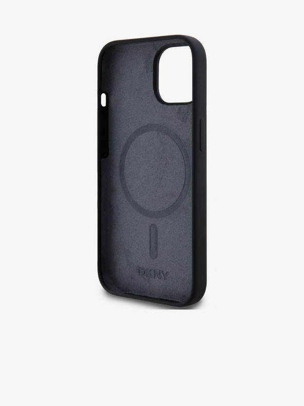 DKNY Течен силиконов капак с лого на арката MagSafe за iPhone 14 Black DKNY