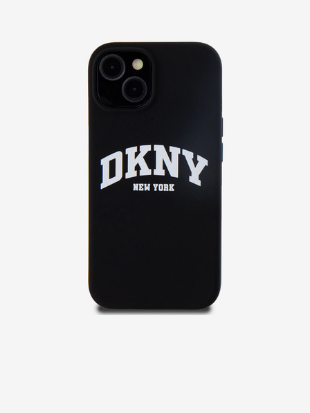 DKNY Заден капак MagSafe с логото на арката за iPhone 15 Black DKNY
