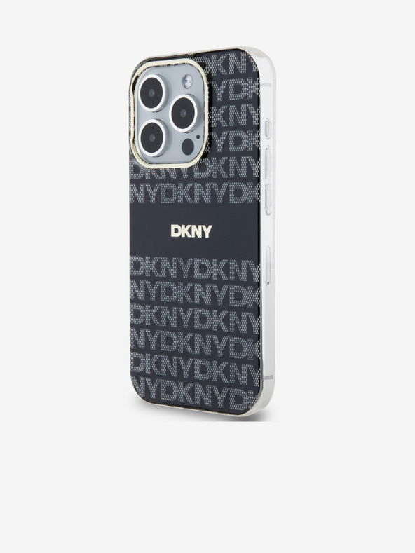 DKNY PC/TPU Repeat Pattern Tonal Stripe Magsafe Back Cover за iPhone 15 Pro Black DKNY
