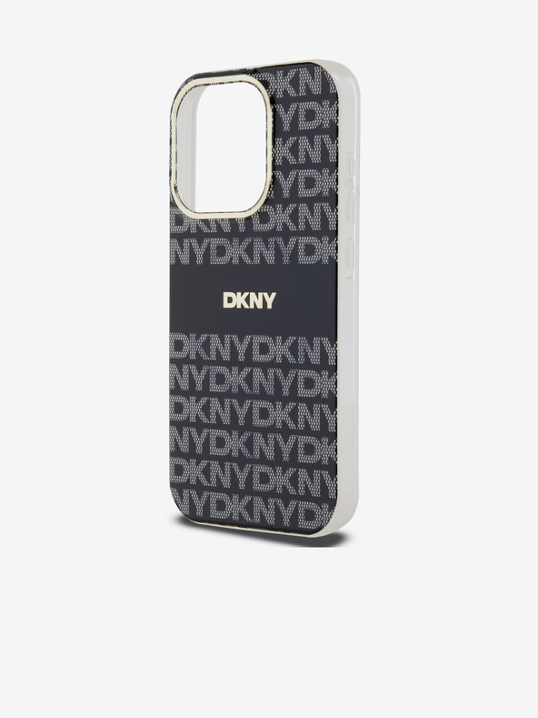 DKNY PC/TPU Repeat Pattern Tonal Stripe Magsafe Back Cover за iPhone 15 Pro Black DKNY
