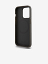DKNY Заден капак за iPhone 15 Pro сив DKNY PU Leather Stack Logo Magsafe