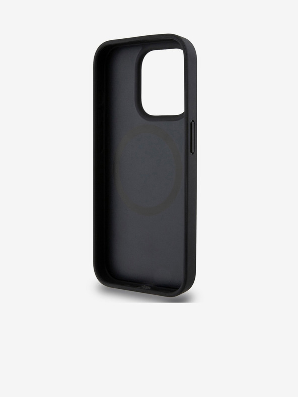 DKNY PU кожа с повтарящ се модел Stack Logo Magsafe заден капак за iPhone 14 Pro Max Black DKNY