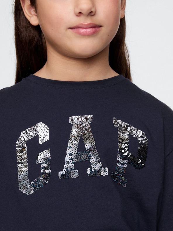 GAP Бебешка тениска с лого от пайети GAP