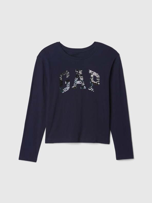 GAP Бебешка тениска с лого от пайети GAP