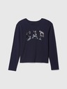 GAP Бебешка тениска с лого от пайети GAP