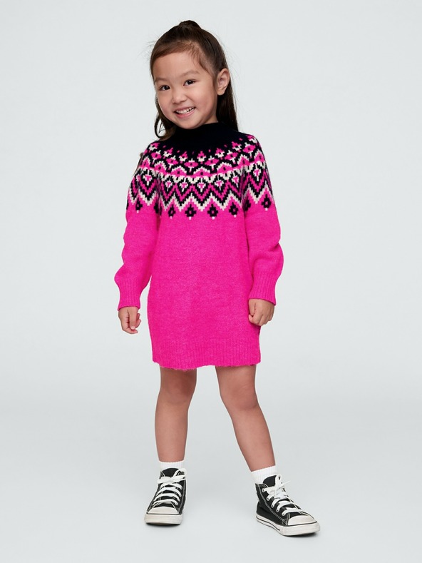 GAP Бебешки пуловер рокля Fair Isle GAP