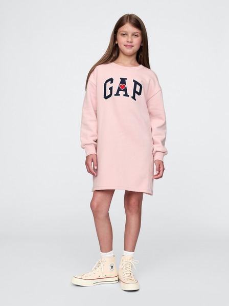 GAP Детски оверсайз суитшърт рокля с лого GAP