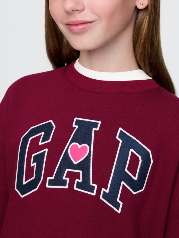 GAP Детска суитшърт рокля с лого GAP