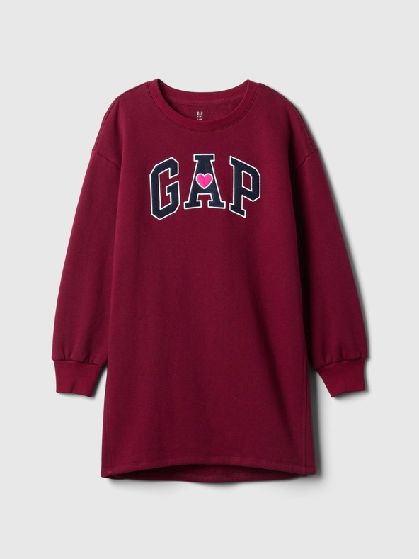 GAP Детска суитшърт рокля с лого GAP