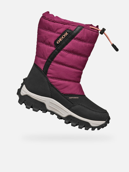 Geox Червени момичешки зимни обувки Geox Himalaya B Ab