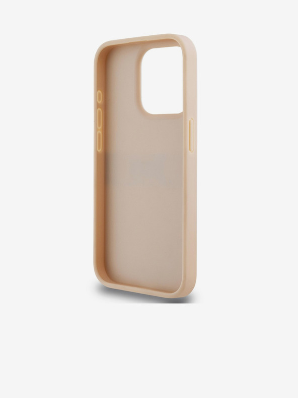 DKNY PU Leather Repeat Pattern Tonal Stripe Back Cover за iPhone 15 Pro Max Pink DKNY