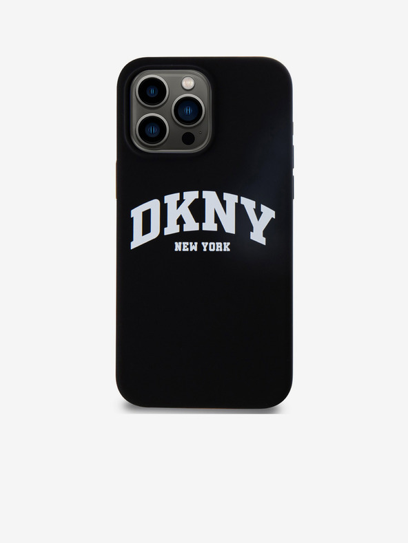 DKNY Течен силиконов капак с арковидно лого MagSafe за iPhone 12/12 Pro Black DKNY