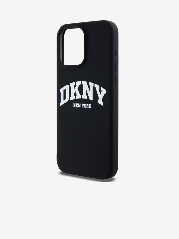 DKNY Течен силиконов капак с арковидно лого MagSafe за iPhone 12/12 Pro Black DKNY