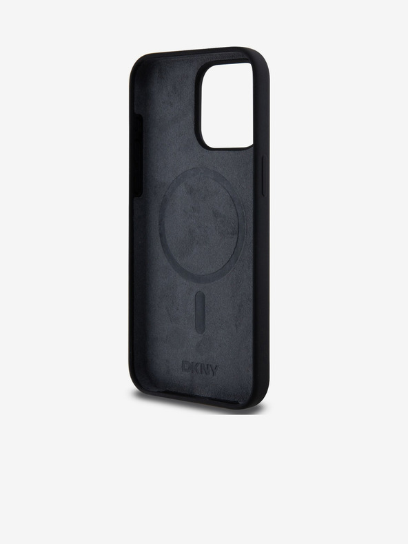 DKNY Течен силиконов капак с арковидно лого MagSafe за iPhone 12/12 Pro Black DKNY