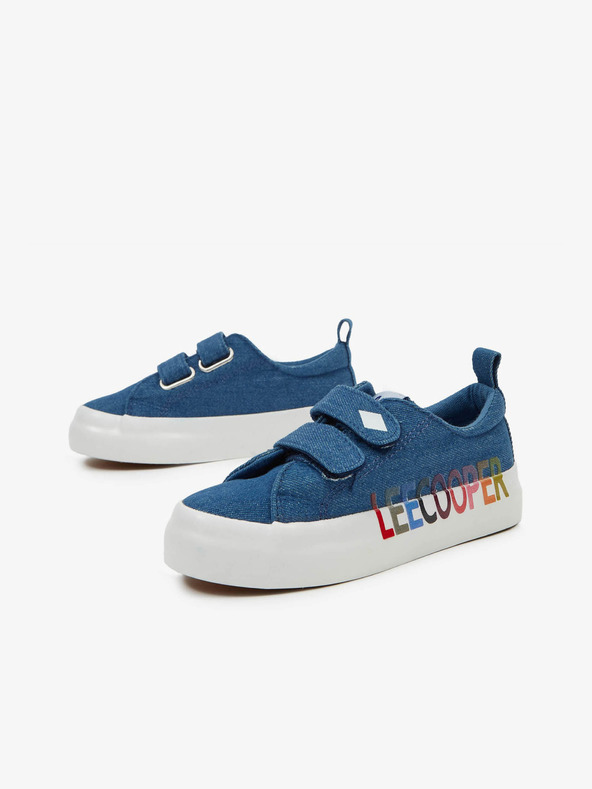 Lee Cooper Сини детски маратонки с шарка Lee Cooper