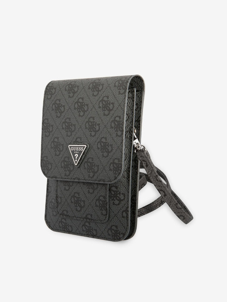 Guess Guess PU 4G Триъгълна чанта за телефон с лого Guess PU 4G Black