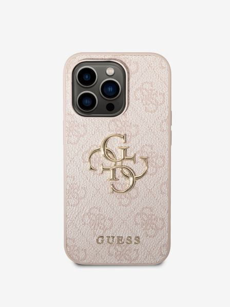 Guess Guess PU 4G Metal Logo Back Cover за iPhone 14 Pro Max Pink