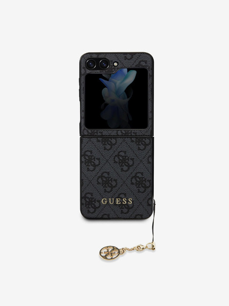 Guess 4G Charm Zadní Kryt pro Samsung Galaxy Z Flip 5 Grey Калъф за телефон