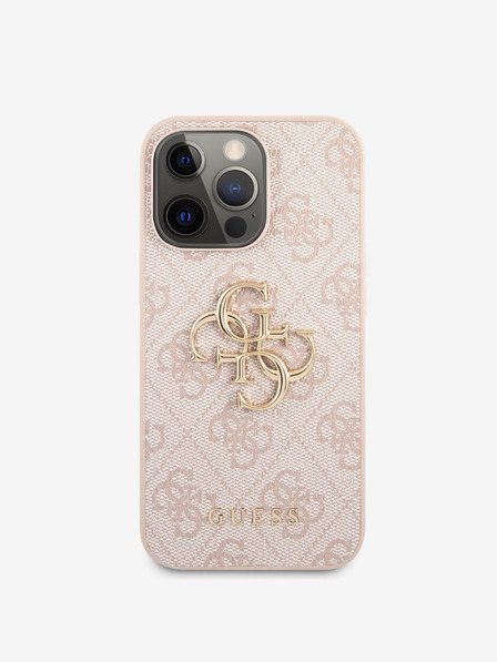 Guess Guess PU 4G Metal Logo Back Cover за iPhone 13 Pro Pink