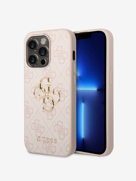 Guess Guess PU 4G Metal Logo Back Cover за iPhone 15 Pro Pink