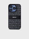 DKNY PU Leather Repeat Pattern Tonal Stripe Back Cover за iPhone 15 Pro Black DKNY
