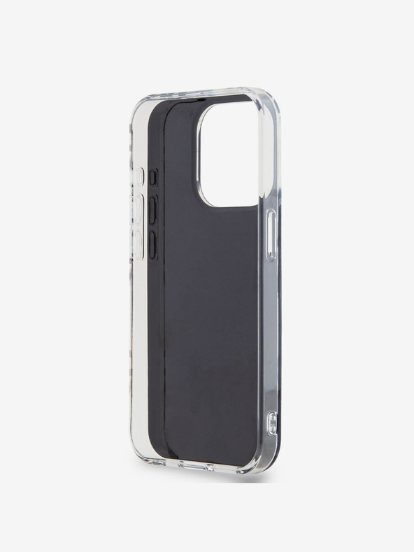 DKNY PC/TPU Заден капак с кариран десен за iPhone 14 Pro Max Black DKNY