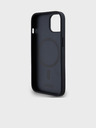 DKNY PU Кожа с повтарящ се модел Stack Logo Magsafe заден капак за iPhone 15 Black DKNY