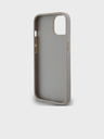 DKNY PU Leather Repeat Pattern Tonal Stripe Back Cover за iPhone 14 Beige DKNY