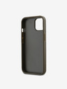 DKNY PU Leather Stack Logo Wrist Strap Back Cover за iPhone 14 Brown DKNY