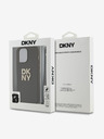 DKNY PU Leather Stack Logo Wrist Strap Back Cover за iPhone 14 Pro Brown DKNY