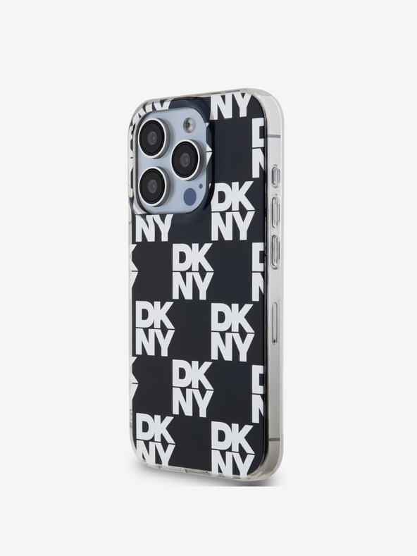 DKNY PC/TPU кариран заден капак за iPhone 15 Pro Max Black DKNY